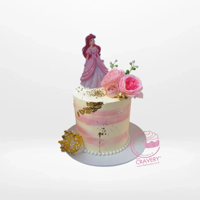 Cake Birthday Princess, Cake Shop Walsall Cake Birthday Princess with Princess Ariel, Cravery’s cake shop Walsall