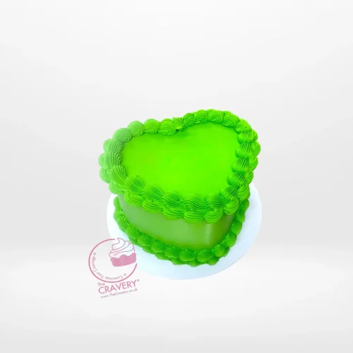 Lime Cake Heart – Romantic cake available from cake shop Birmingham.