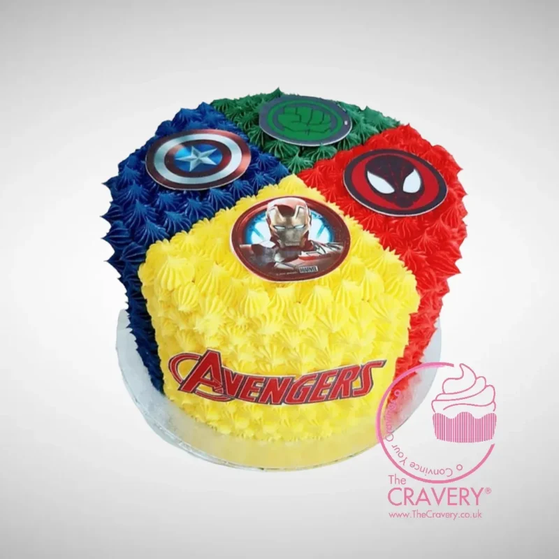 Marvel Birthday Cake, Cravery’s cake delivery Birmingham Marvel Birthday Cake from Cravery’s cake delivery Birmingham
