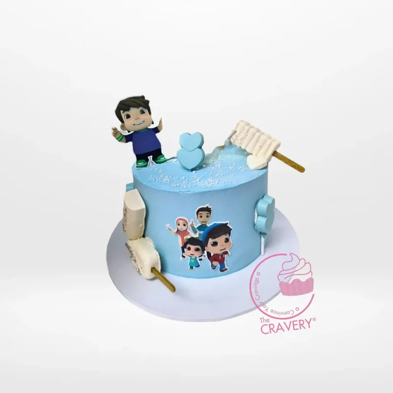 Cake Omar and Hana by The Cravery, colourful children’s themed cake available for cake orders in Solihull.