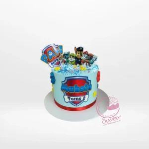 Paw Patrol Paw Cake | Cake Shop Sutton Coldfield Paw Patrol Paw Cake with Skye, Chase, and Marshall from The Cravery Cake Shop Sutton Coldfield.
