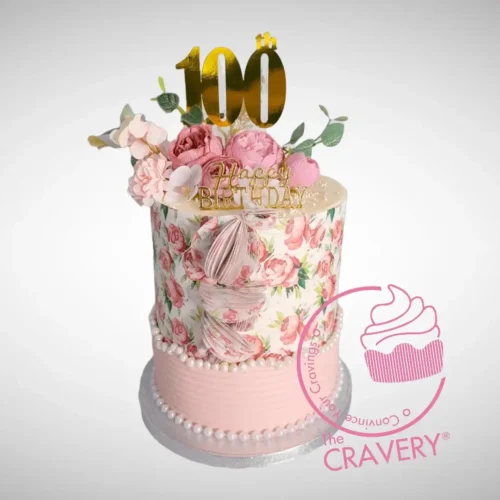 Peony Cake from cake shop Birmingham city centre