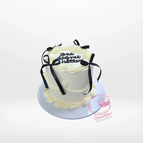 Simple Graduation Cake, elegant 3-layer design from cake shop Birmingham