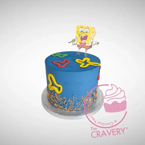 SpongeBob Cake – A custom-designed cake featuring SpongeBob SquarePants for birthday celebrations in Birmingham.