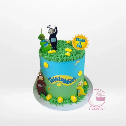 Teletubbies Cake – A vibrant cake with Teletubbies decor, perfect for Birmingham parties.