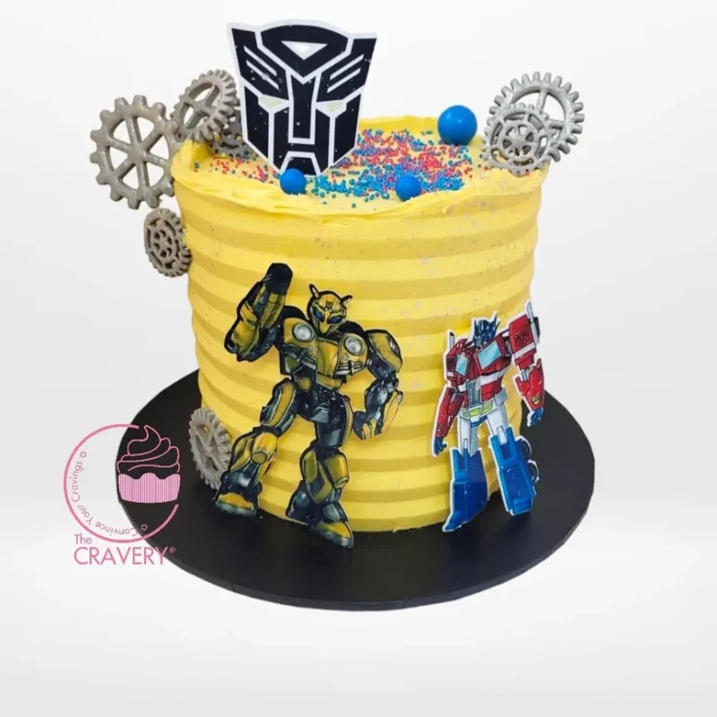 Transformers Cake – Robot-themed cake for celebrations in Birmingham. Transformers Cake – A dynamic, robot-themed cake perfect for Transformer fans in Birmingham.
