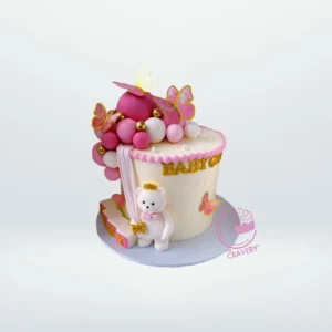 Baby Shower Cake, The Cravery Aston Baby Shower Cake by The Cravery, elegant pastel buttercream cake handcrafted at our cake shop in Aston.