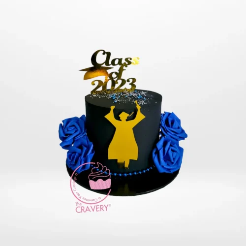 Graduation Cake Simple from Cravery - best bakery Birmingham – A simple and elegant cake perfect for your graduation celebration.