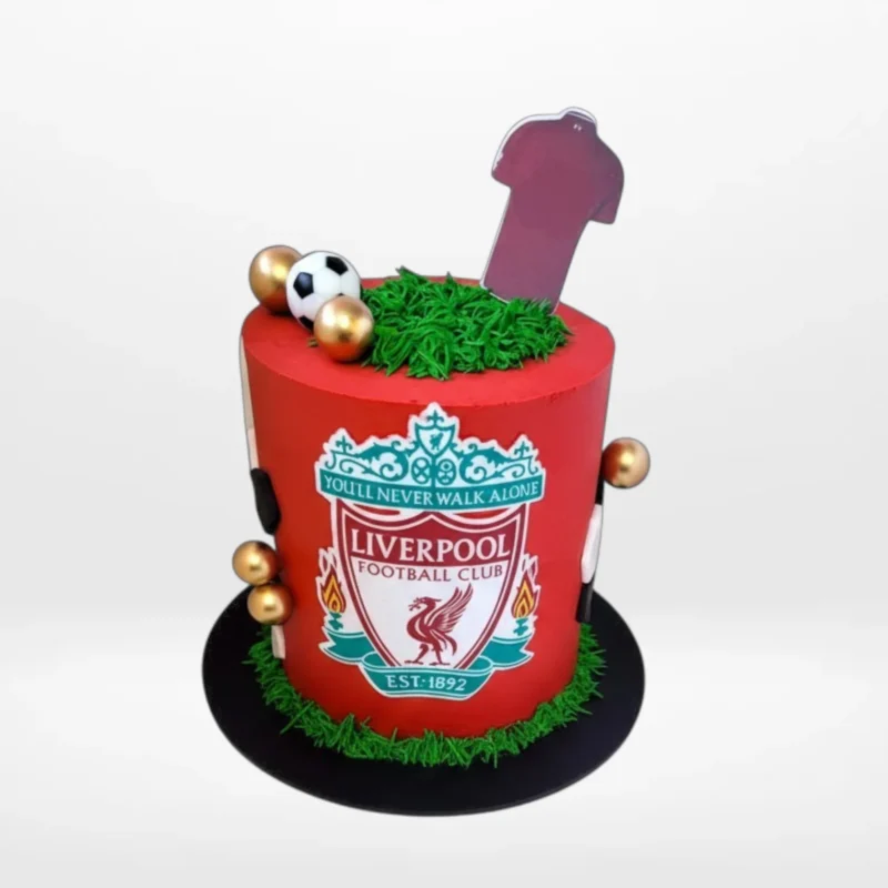 Liverpool-CakesLiverpool Cake – Football-themed cake for celebrations in Birmingham. Order the Liverpool Cake from our cake delivery Birmingham service. Perfect for football celebrations, with cake delivery in Birmingham and Solihull.