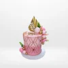 Pink and Gold Cake from Carvery's cakes delivered Birmingham collections – A luxurious and elegant celebration treat.