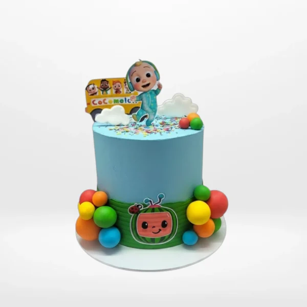 2nd Birthday Cocomelon Cake from Cravery’s Cake Shop Solihull. A fun and colourful cake for a memorable celebration.