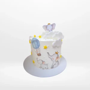 BabyShower Cake with Elephant from Cravery Cake Makers Birmingham. A delightful, custom creation for your baby shower. BabyShower Cake with Elephant from Cravery Cake Makers Birmingham. A whimsical, elegant cake for your baby shower celebration.