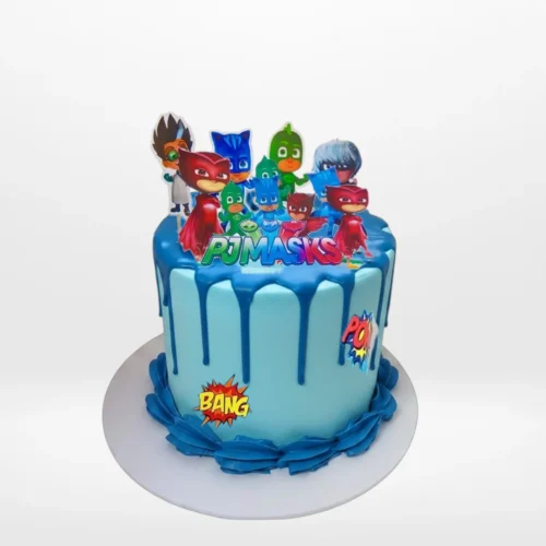 PJ Mask Birthday Cake from Cravery's Birthday Cake Walsall Service. A fun and superhero-inspired cake for your celebration.