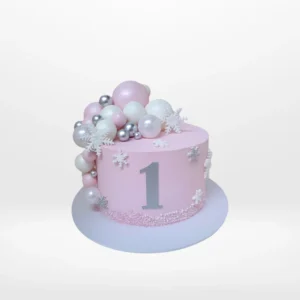 1 St Birthday Cake Birmingham 1st birthday cake with smooth buttercream finish and elegant decorative details handcrafted in Birmingham.