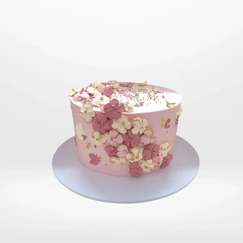 Pink Cake Cake Birmingham Pink cake cake with smooth buttercream finish and elegant decorative details handcrafted in Birmingham.