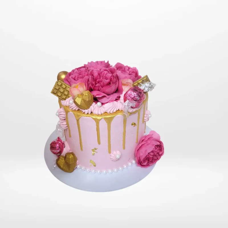 Pink and Gold Birthday Cake | Cake Shop Handsworth Pink and Gold Birthday Cake from Cake Shop Handsworth
