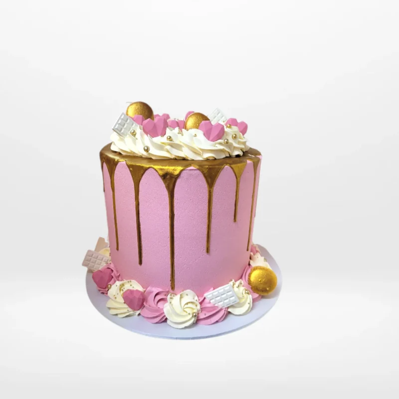 Pink and Rose Gold Drip Cake | Birthday Cakes Sutton Coldfield Pink and Rose Gold Drip Cake, Birthday Cakes Sutton Coldfield
