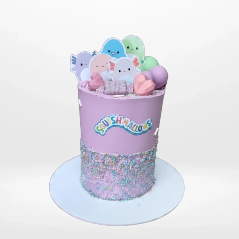 Squishmallow Birthday Cake | Cake Shop Handsworth Squishmallow Birthday Cake with pastel decorations, cake shop Handsworth