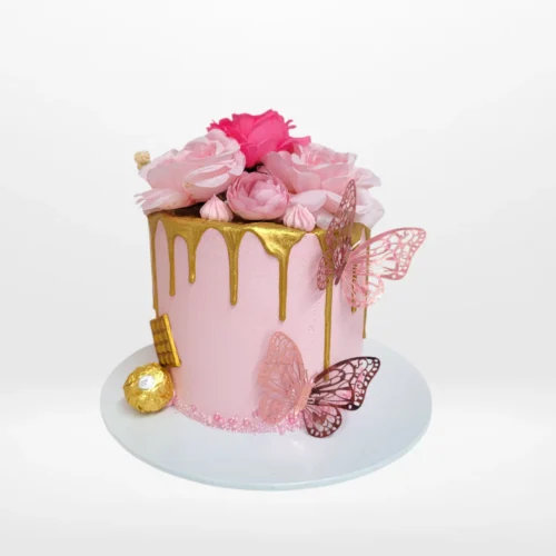 40th Ladies Birthday Cakes by The Cravery, elegant floral cakes handcrafted at our cake shop in Birmingham City Centre.