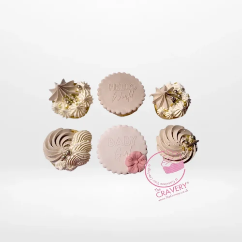 Cupcake Ideas for Gender Reveal by The Cravery, handcrafted cupcakes with pink or blue filling and cupcake delivery in Birmingham.