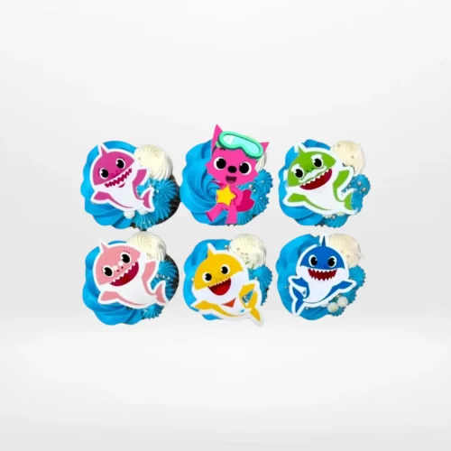BabyShark Cupcake by The Cravery, handcrafted cupcakes with edible Baby Shark toppers, freshly baked in Solihull.