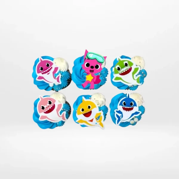 BabyShark Cupcake by The Cravery, handcrafted cupcakes with edible Baby Shark toppers, freshly baked in Solihull.