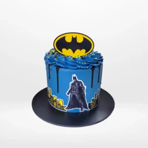 Batman Cake by The Cravery | Birmingham Birthday Cake Delivery Batman-themed birthday cake with Gotham design handcrafted by The Cravery in Birmingham.