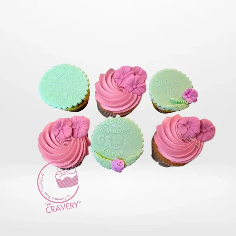Best Teacher Cupcakes, The Cravery Birmingham Best Teacher Cupcakes by The Cravery, handcrafted cupcakes with classroom-themed decorations, baked fresh in Birmingham.