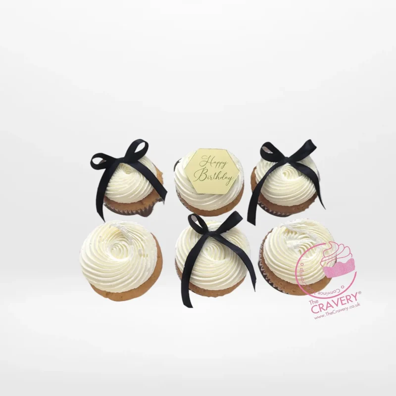 Bow Cupcakes, The Cravery Solihull Bow Cupcakes by The Cravery, handcrafted elegant cupcakes with bow decorations, freshly baked in Solihull.