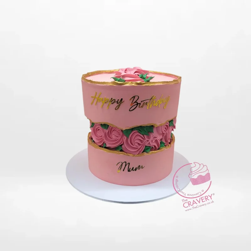 Birthday Cake for Mum, The Cravery Birthday Cakes Solihull Birthday Cake for Mum by The Cravery, elegant handcrafted celebration cake available for birthday cakes in Solihull.