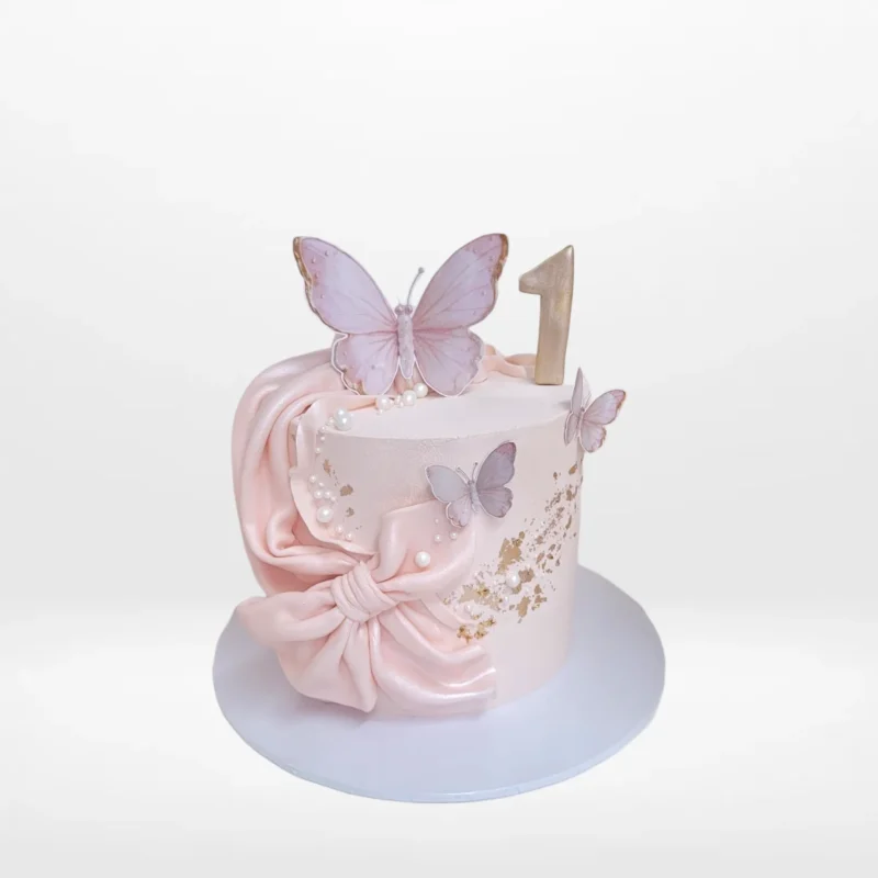 Birthday Cake First, The Cravery Birminghamy-Cakes-First Birthday Cake First by The Cravery, handcrafted all-edible 8-inch artisan cake from Birmingham bakery.