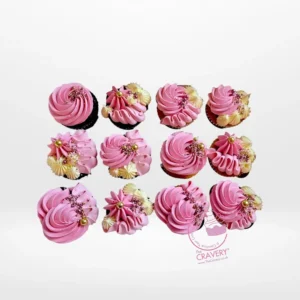 Birthday Cupcakes Pink by The Cravery, elegant handcrafted cupcakes in Birmingham.