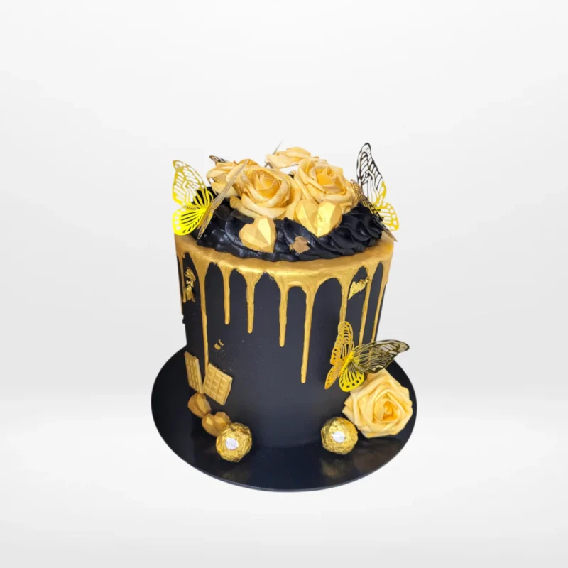 Black and Gold Drip Cake | Cake Shop Birmingham Black and Gold Drip Cake from Cake Shop Birmingham