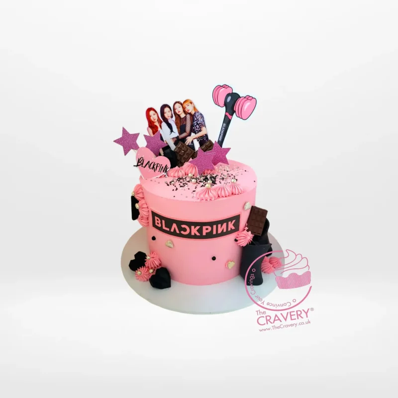 Blackpink Cake, The Cravery Bakery Sutton Coldfield Blackpink Cake by The Cravery, handcrafted K-pop themed cake available at our bakery in Sutton Coldfield.