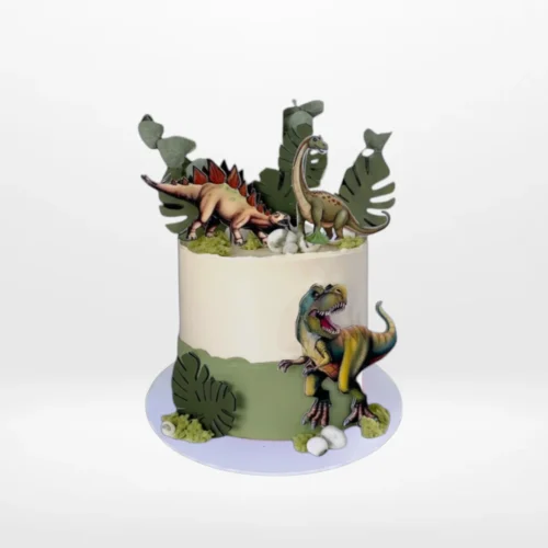 Cake Jurassic Park Cake with dinosaur topper from The Cravery Bakery Sutton Coldfield.