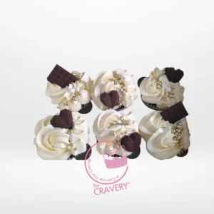 Cream Cupcakes by The Cravery, soft cupcakes topped with smooth buttercream frosting, freshly baked in Solihull.