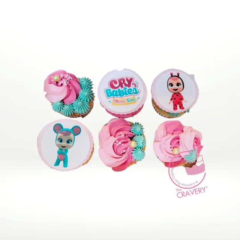 Cry Babies Cupcakes, The Cravery Walsall Cry Babies Cupcakes by The Cravery, themed edible cupcakes featuring Cry Babies characters, handcrafted in Walsall.