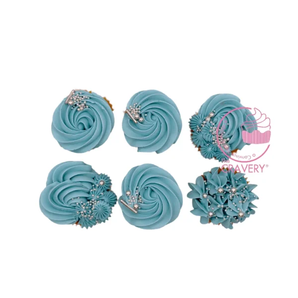 Cup Cake Blue by The Cravery, handcrafted blue cupcakes with buttercream frosting, freshly baked in Solihull.