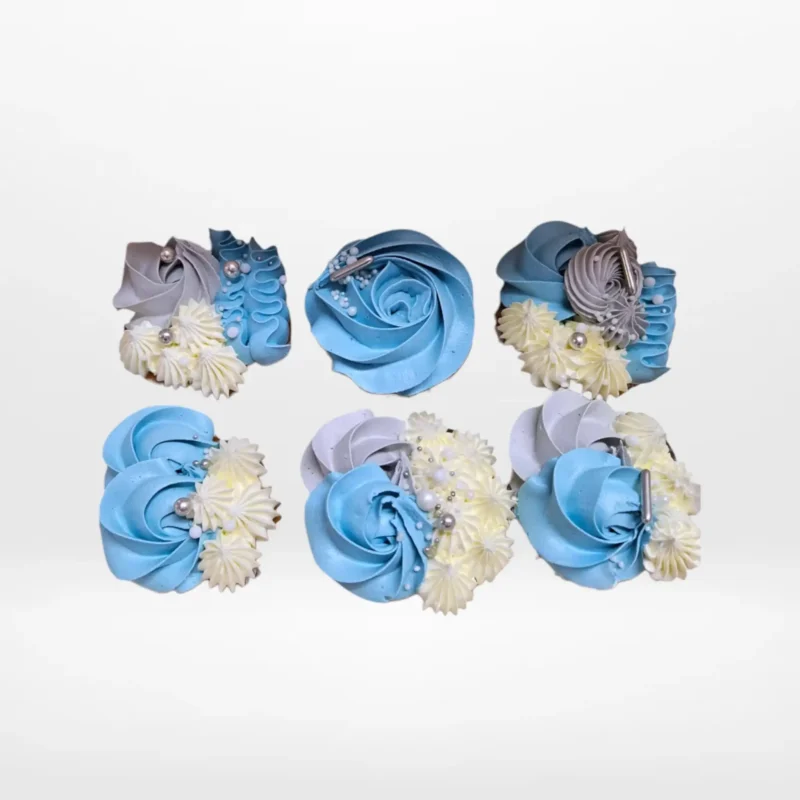 Cup Cake Blue, The Cravery Solihull Cup Cake Blue by The Cravery, handcrafted blue cupcakes with buttercream frosting, freshly baked in Solihull.