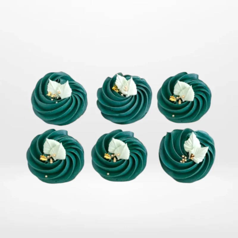 Cup cake Green, The Cravery Solihull Cup cake Green by The Cravery, elegant cupcakes with green buttercream frosting, baked fresh in Solihull.