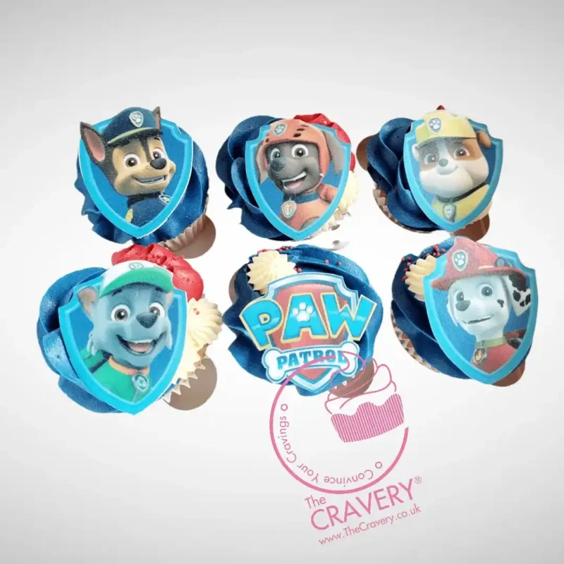 Cupcakes PawPatrol, The Cravery Birmingham Cupcakes PawPatrol by The Cravery handcrafted themed cupcakes made in Birmingham.