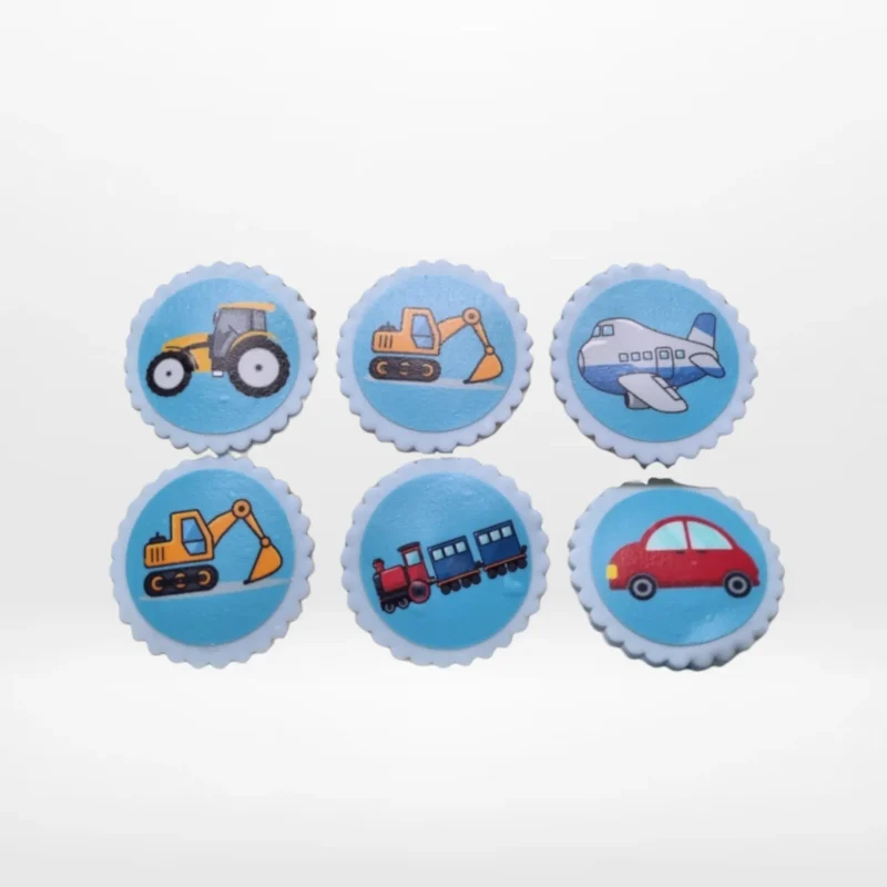 Cupcakes for Birthday, The Cravery Solihull Cupcakes for Birthday with vehicle prints by The Cravery, handcrafted cupcakes made in Solihull.