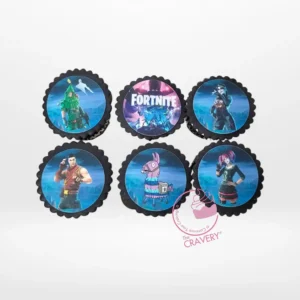 Fortnite Cupcakes by The Cravery, handcrafted cupcakes with edible Fortnite designs, freshly baked in Birmingham.
