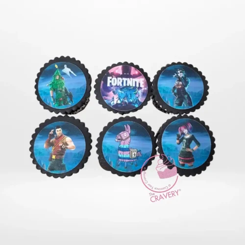Fortnite Cupcakes by The Cravery, handcrafted cupcakes with edible Fortnite designs, freshly baked in Birmingham.