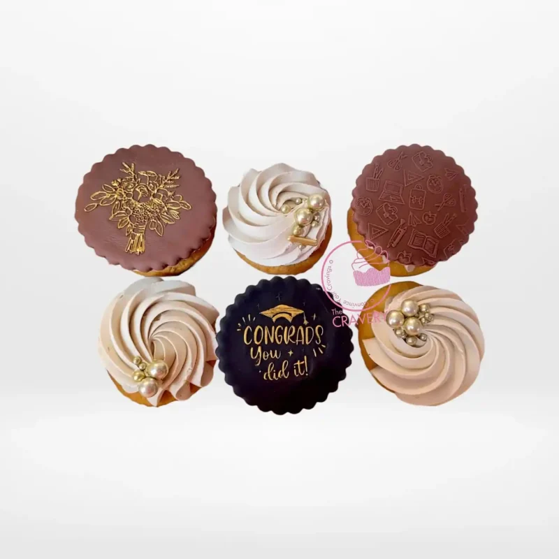 Grad-Cupcake-Toppers Grad Cupcake Toppers by The Cravery, handcrafted graduation toppers made in Sutton Coldfield.
