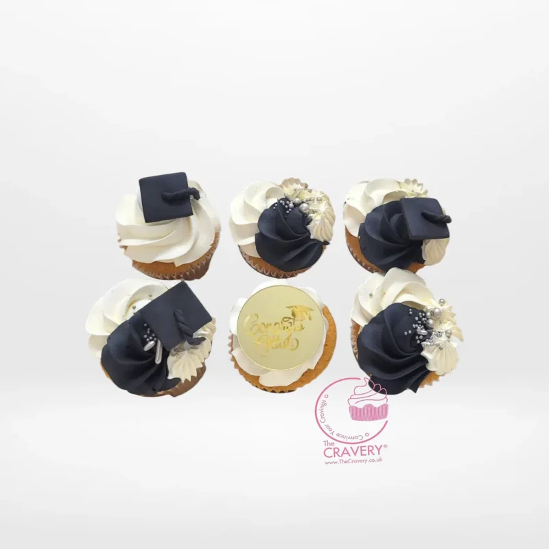 Graduation Cupcake Ideas, The Cravery Birmingham Graduation Cupcake Ideas by The Cravery, handcrafted designs with cupcake delivery in Birmingham.