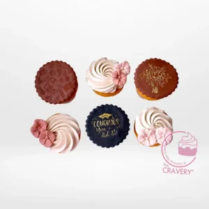 Graduation Cupcake Toppers by The Cravery, handcrafted toppers for cupcakes made in Walsall.