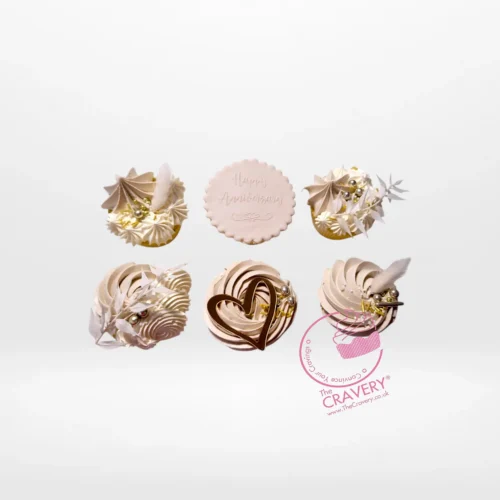 Happy Anniversary Cupcakes by The Cravery – handcrafted romantic cupcakes baked fresh in Birmingham.