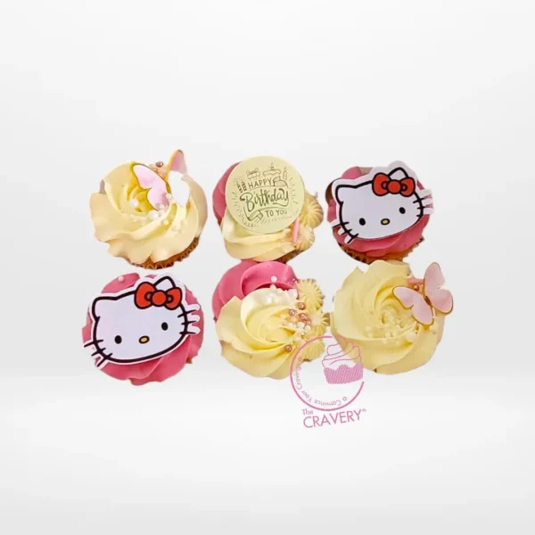Hello Kitty Cupcakes by The Cravery, adorable handcrafted cupcakes baked in Birmingham.