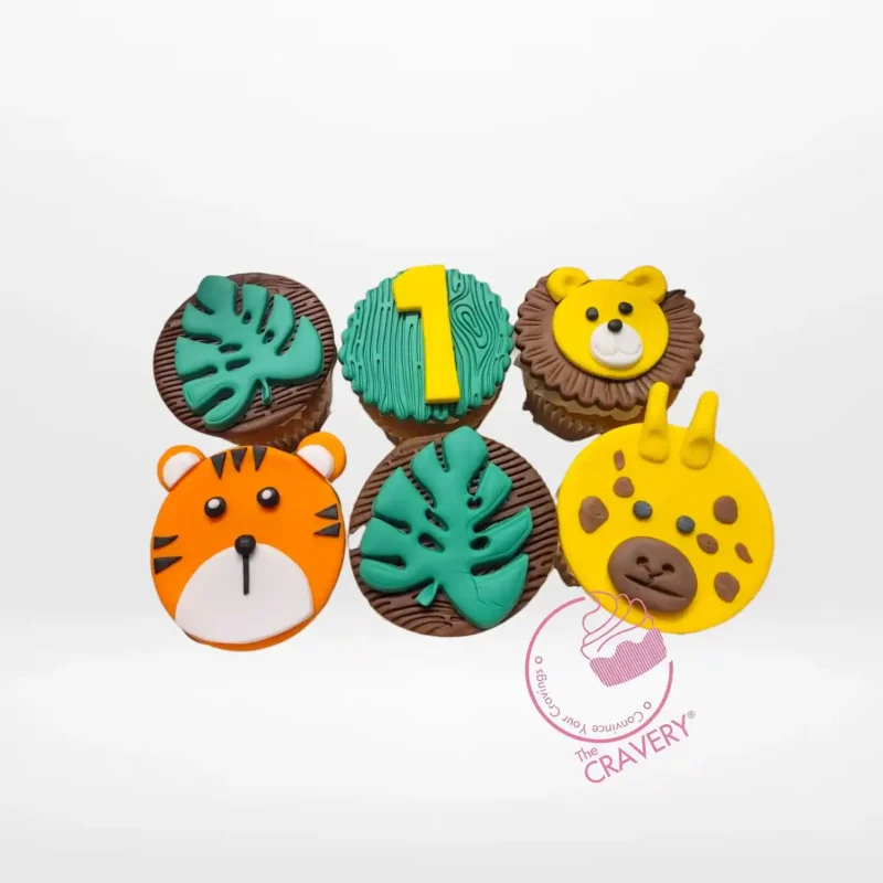 Jungle Cupcakes, The Cravery Birmingham Jungle Cupcakes by The Cravery, handcrafted animal-themed cupcakes, freshly baked in Birmingham.